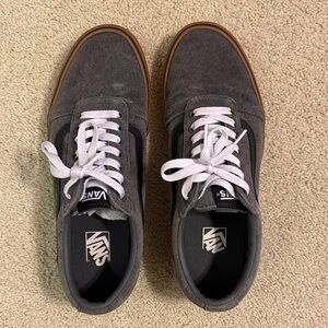 Vans Men's Charcoal and White Sneakers